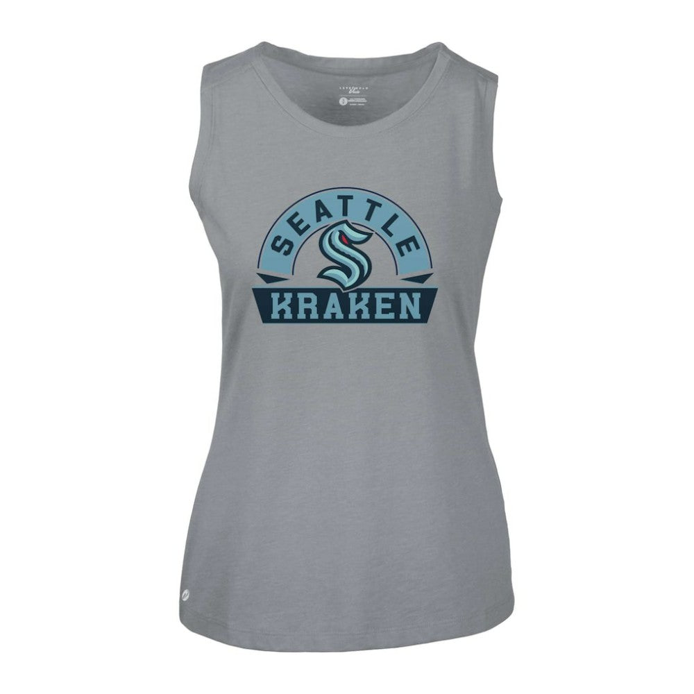 Seattle Kraken Levelwear Women's Macy Banner Arch Tank Top - Gray | NHL on sale