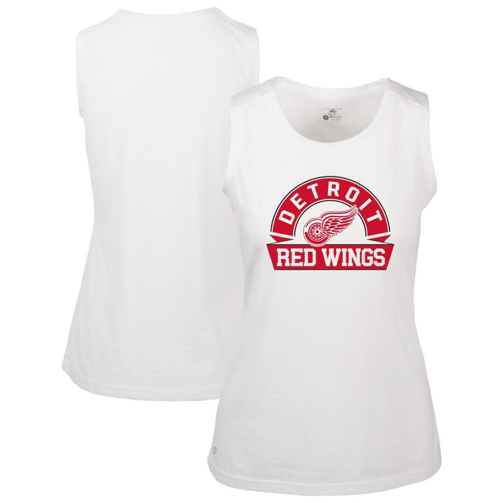 Detroit Red Wings Levelwear Women's Macy Banner Arch Tank Top - White | NHL near me