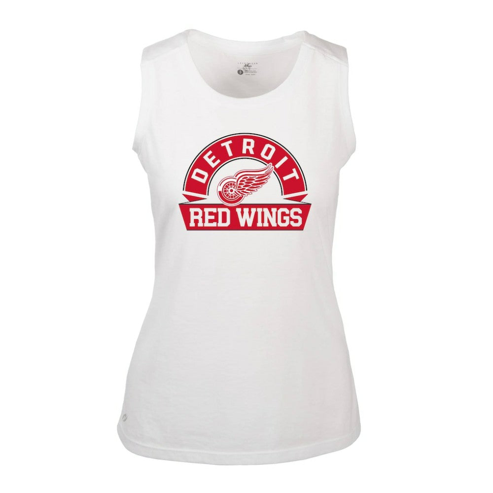 Detroit Red Wings Levelwear Women's Macy Banner Arch Tank Top - White | NHL near me