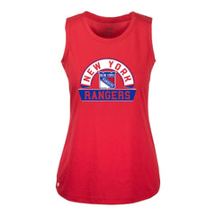 New York Rangers Levelwear Women's Macy Banner Arch Tank Top - Red | NHL Lifestyle