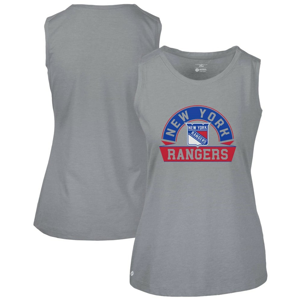 New York Rangers Levelwear Women's Macy Banner Arch Tank Top - Gray | NHL near me