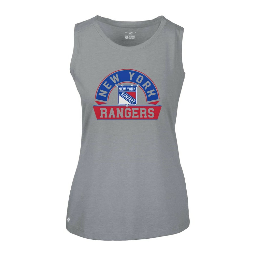 New York Rangers Levelwear Women's Macy Banner Arch Tank Top - Gray | NHL near me