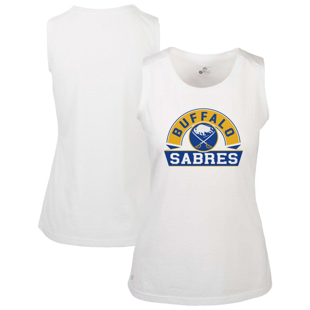 Buffalo Sabres Levelwear Women's Macy Banner Arch Tank Top - White | NHL online