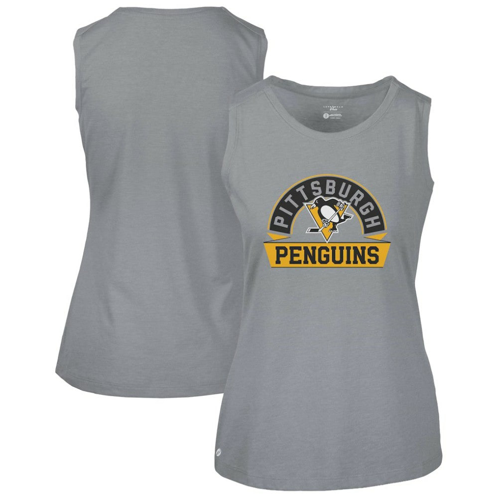 Pittsburgh Penguins Levelwear Women's Macy Banner Arch Tank Top - Gray | NHL online