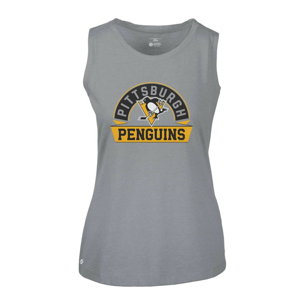 Pittsburgh Penguins Levelwear Women's Macy Banner Arch Tank Top - Gray | NHL online