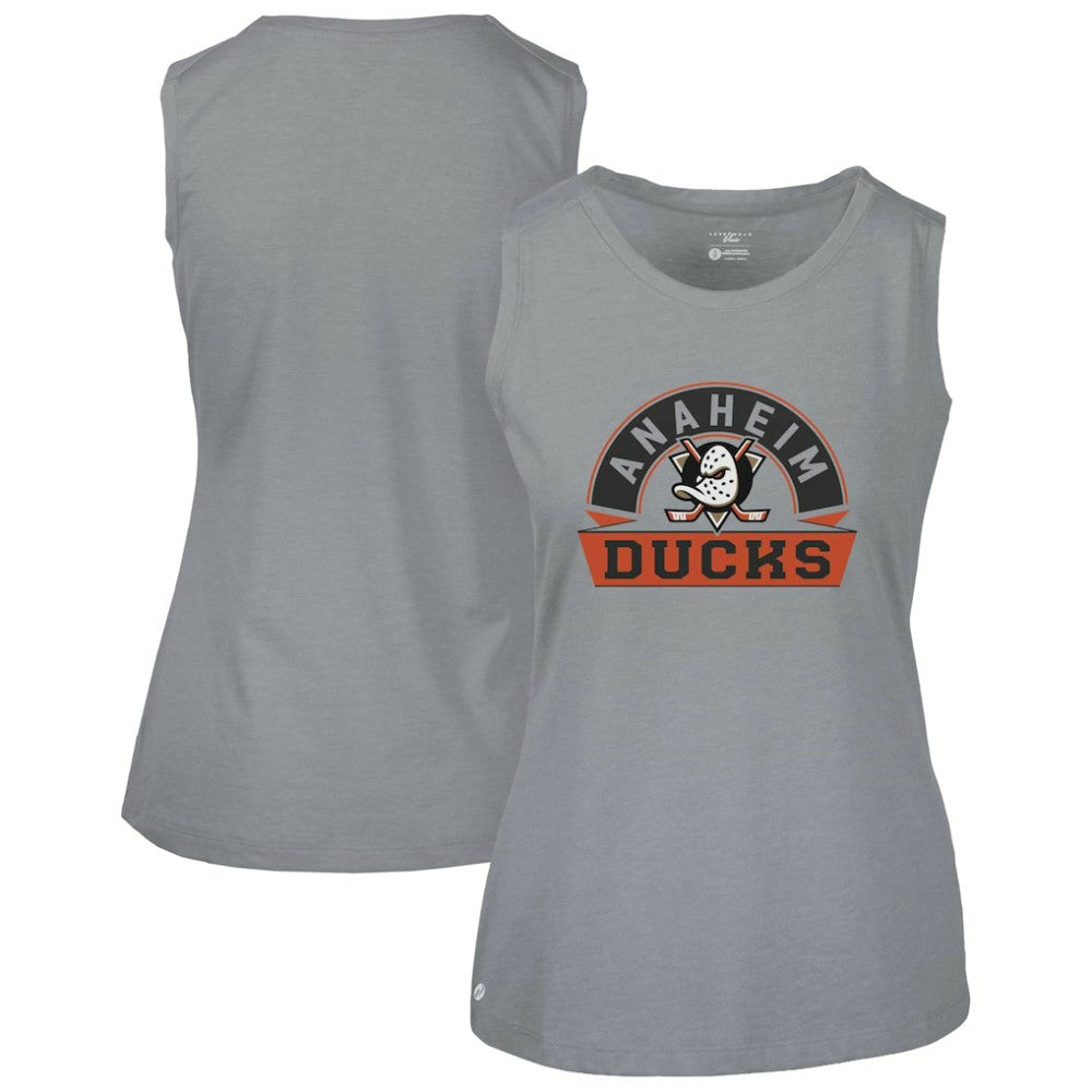 Anaheim Ducks Levelwear Women's Macy Banner Arch Tank Top - Gray | NHL on sale