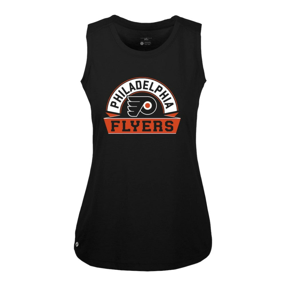 Philadelphia Flyers Levelwear Women's Macy Banner Arch Tank Top - Black | NHL sale