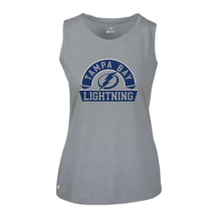 Tampa Bay Lightning Levelwear Women's Macy Banner Arch Tank Top - Gray | NHL Clearance