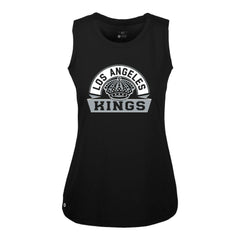 Los Angeles Kings Levelwear Women's Macy Banner Arch Tank Top - Black | NHL Lifestyle