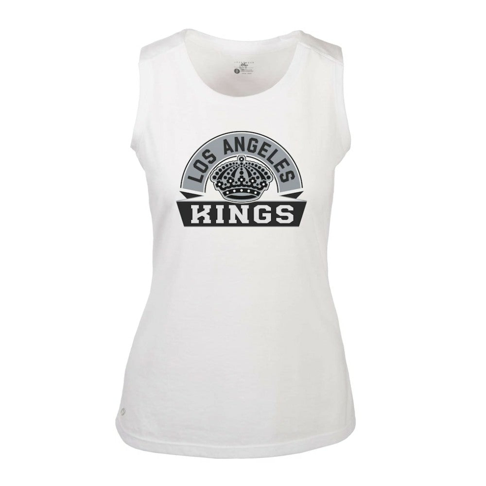 Los Angeles Kings Levelwear Women's Macy Banner Arch Tank Top - White | NHL Clearance