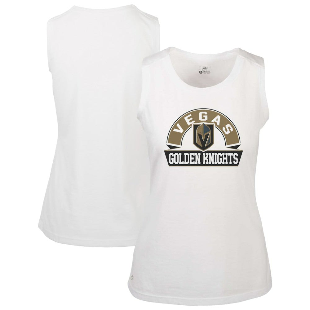 Vegas Golden Knights Levelwear Women's Macy Banner Arch Tank Top - White | NHL near me