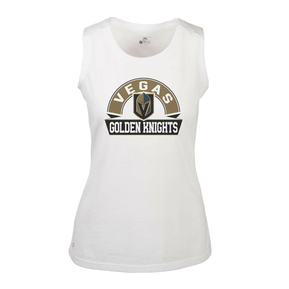 Vegas Golden Knights Levelwear Women's Macy Banner Arch Tank Top - White | NHL near me
