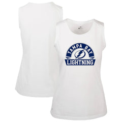 Tampa Bay Lightning Levelwear Women's Macy Banner Arch Tank Top - White | NHL discount