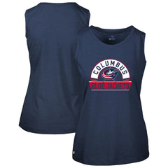 Columbus Blue Jackets Levelwear Women's Macy Banner Arch Tank Top - Navy | NHL Clearance