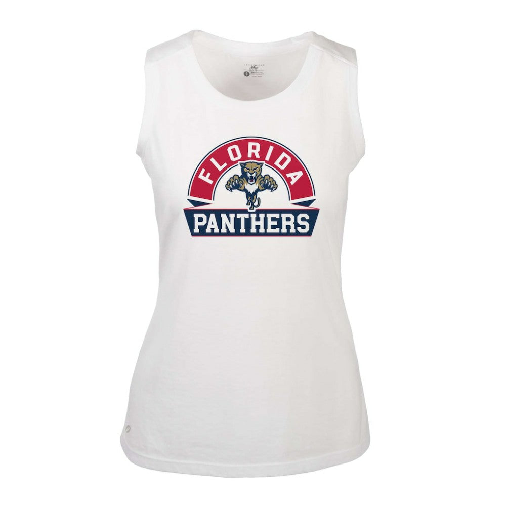 Florida Panthers Levelwear Women's Macy Banner Arch Tank Top - White | NHL on sale