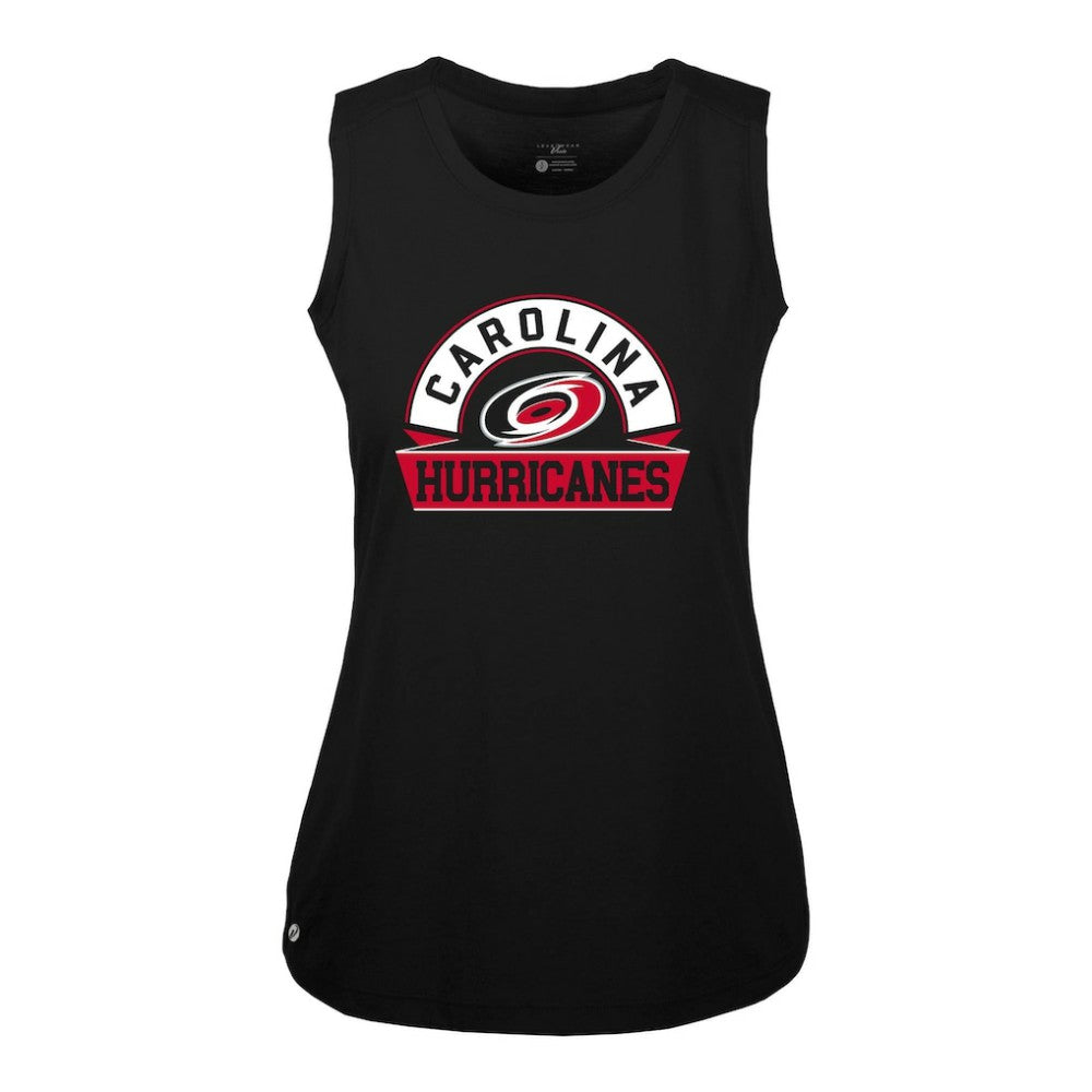 Carolina Hurricanes Levelwear Women's Macy Banner Arch Tank Top - Black | NHL Lifestyle