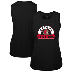 Ottawa Senators Levelwear Women's Macy Banner Arch Tank Top - Black | NHL sale
