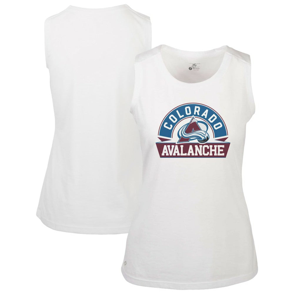 Colorado Avalanche Levelwear Women's Macy Banner Arch Tank Top - White | NHL sale