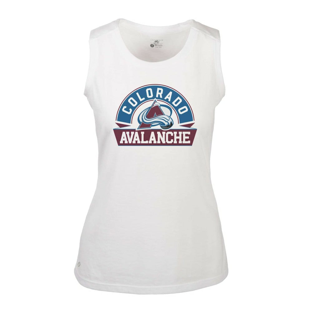 Colorado Avalanche Levelwear Women's Macy Banner Arch Tank Top - White | NHL sale