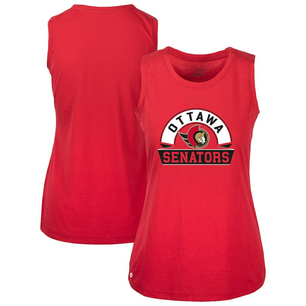 Ottawa Senators Levelwear Women's Macy Banner Arch Tank Top - Red | NHL near me
