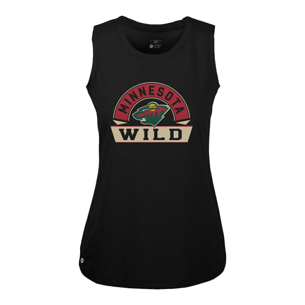 Minnesota Wild Levelwear Women's Macy Banner Arch Tank Top - Black | NHL online