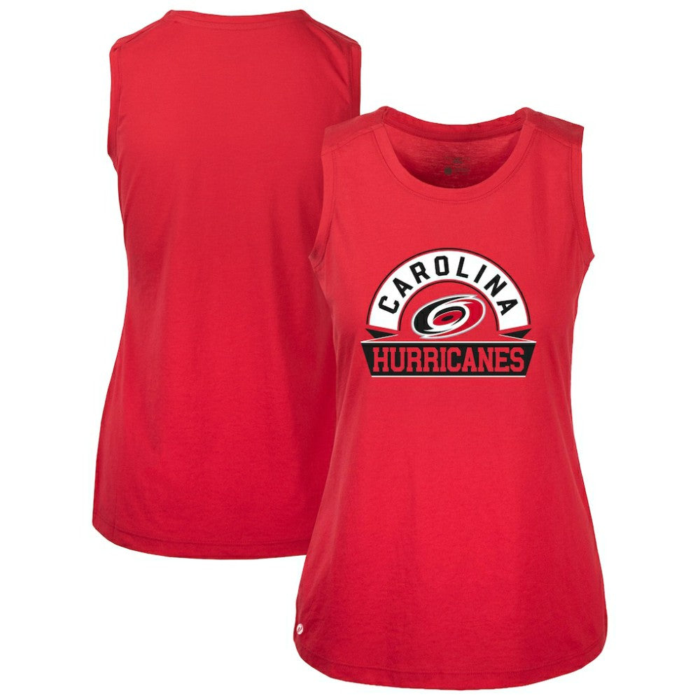 Carolina Hurricanes Levelwear Women's Macy Banner Arch Tank Top - Red | NHL Clearance