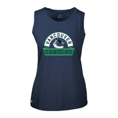 Vancouver Canucks Levelwear Women's Macy Banner Arch Tank Top - Navy | NHL online