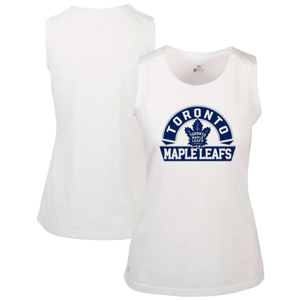 Toronto Maple Leafs Levelwear Women's Macy Banner Arch Tank Top - White | NHL near me