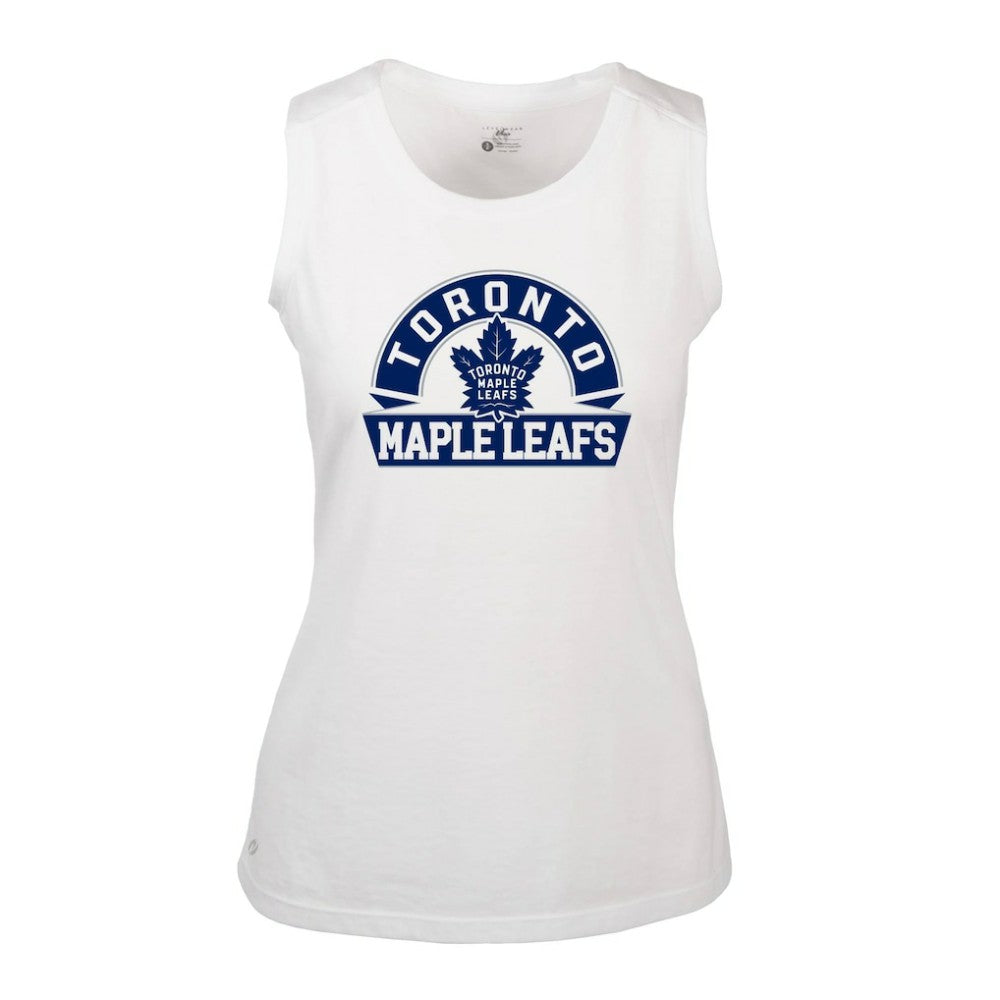Toronto Maple Leafs Levelwear Women's Macy Banner Arch Tank Top - White | NHL near me
