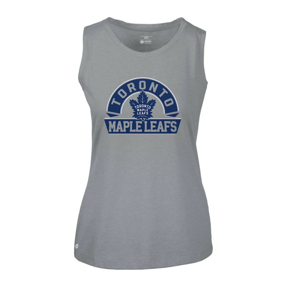 Toronto Maple Leafs Levelwear Women's Macy Banner Arch Tank Top - Gray | NHL discount