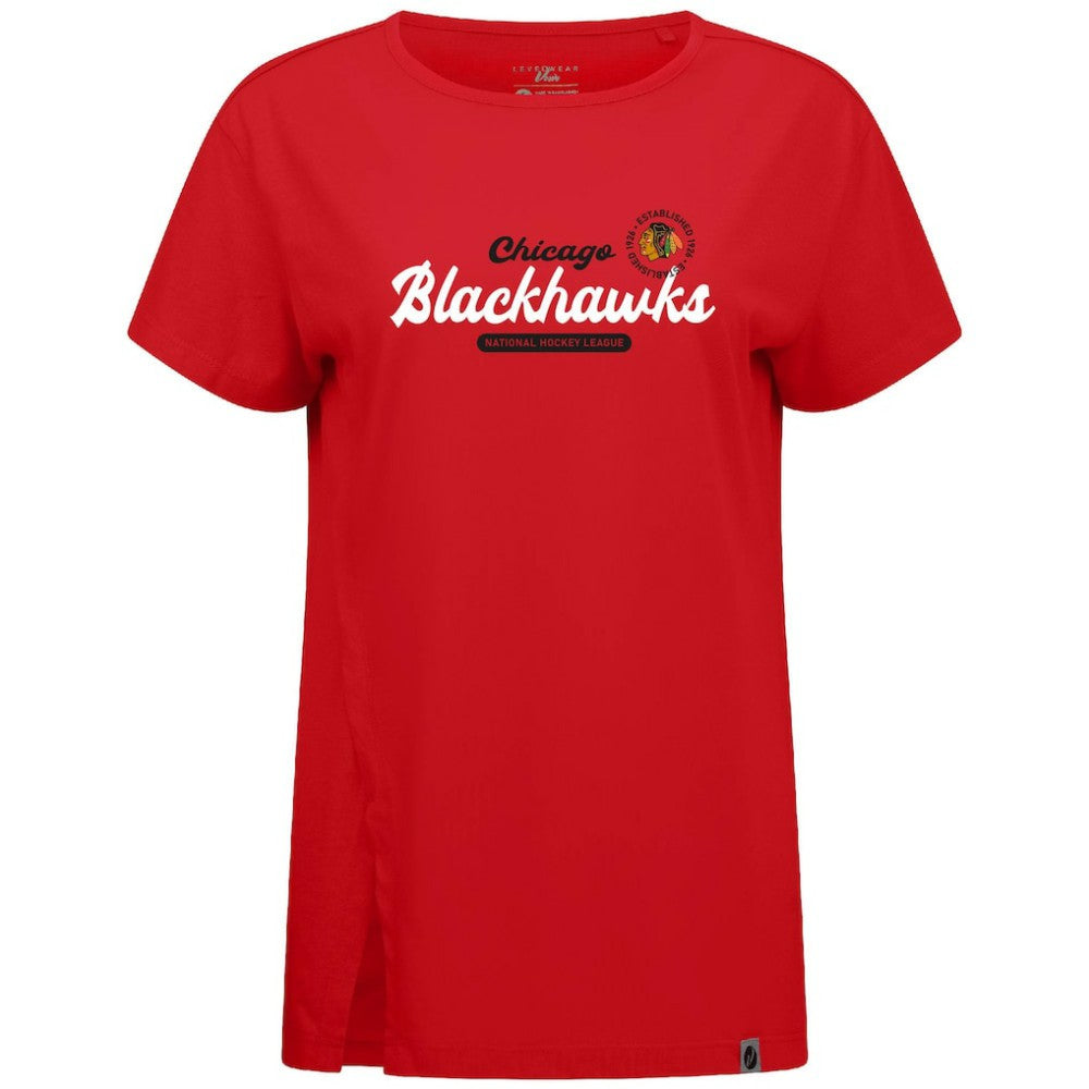 Chicago Blackhawks Levelwear Women's Influx Monument T-Shirt - Red | NHL discount