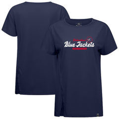 Columbus Blue Jackets Levelwear Women's Influx Monument T-Shirt - Navy | NHL sale