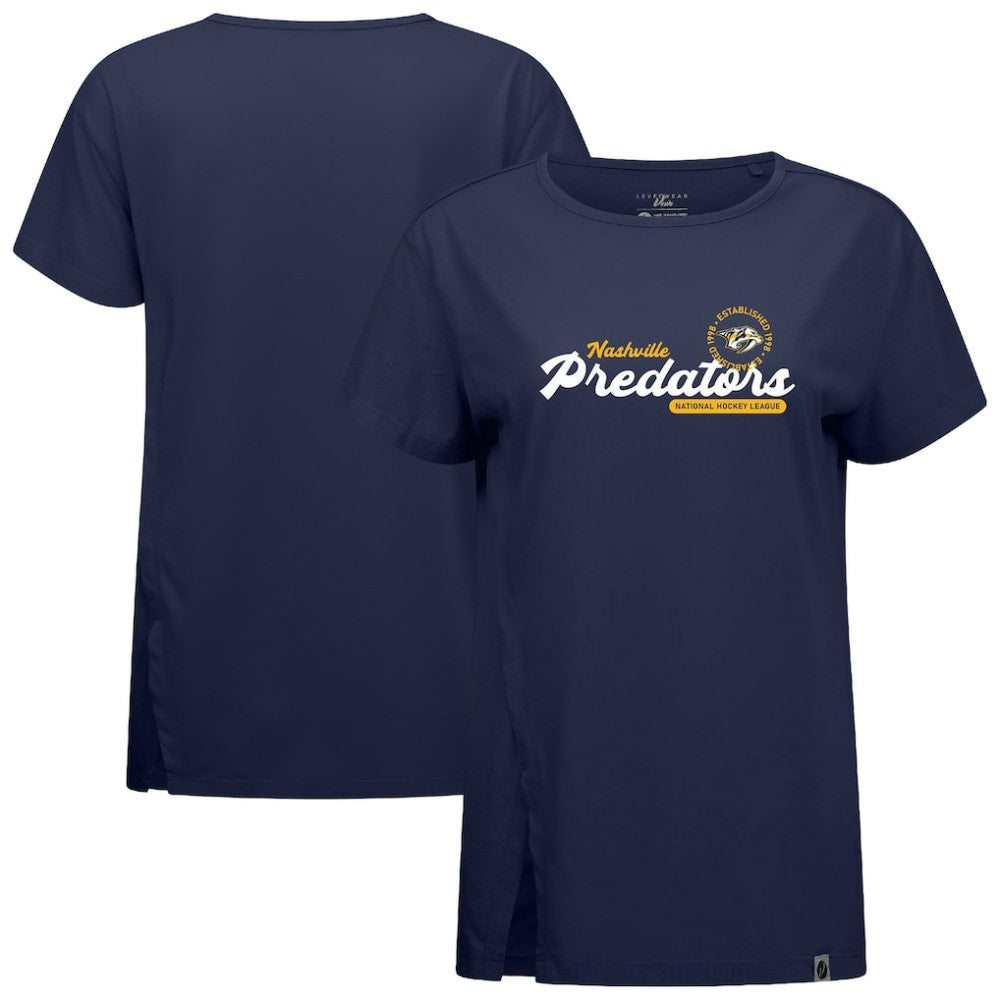 Nashville Predators Levelwear Women's Influx Monument T-Shirt - Navy | NHL near me