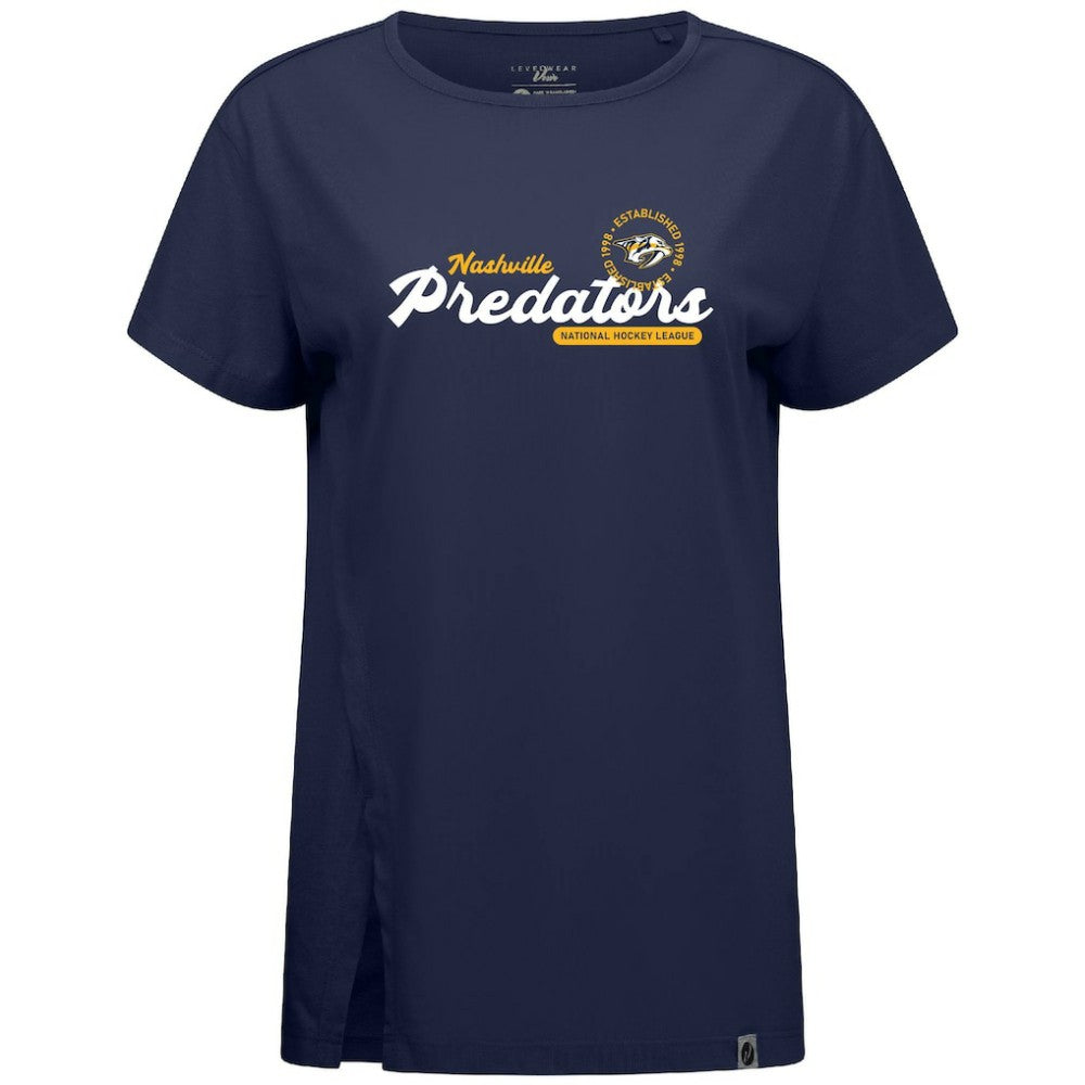 Nashville Predators Levelwear Women's Influx Monument T-Shirt - Navy | NHL near me