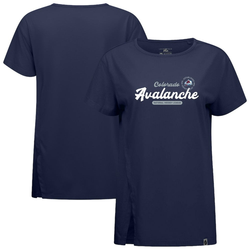 Colorado Avalanche Levelwear Women's Influx Monument T-Shirt - Navy | NHL sale