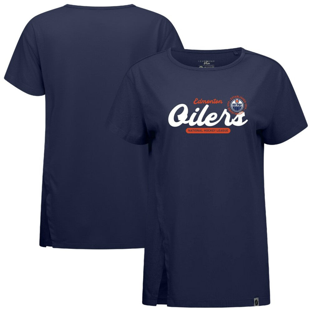 Edmonton Oilers Levelwear Women's Influx Monument T-Shirt - Navy | NHL discount