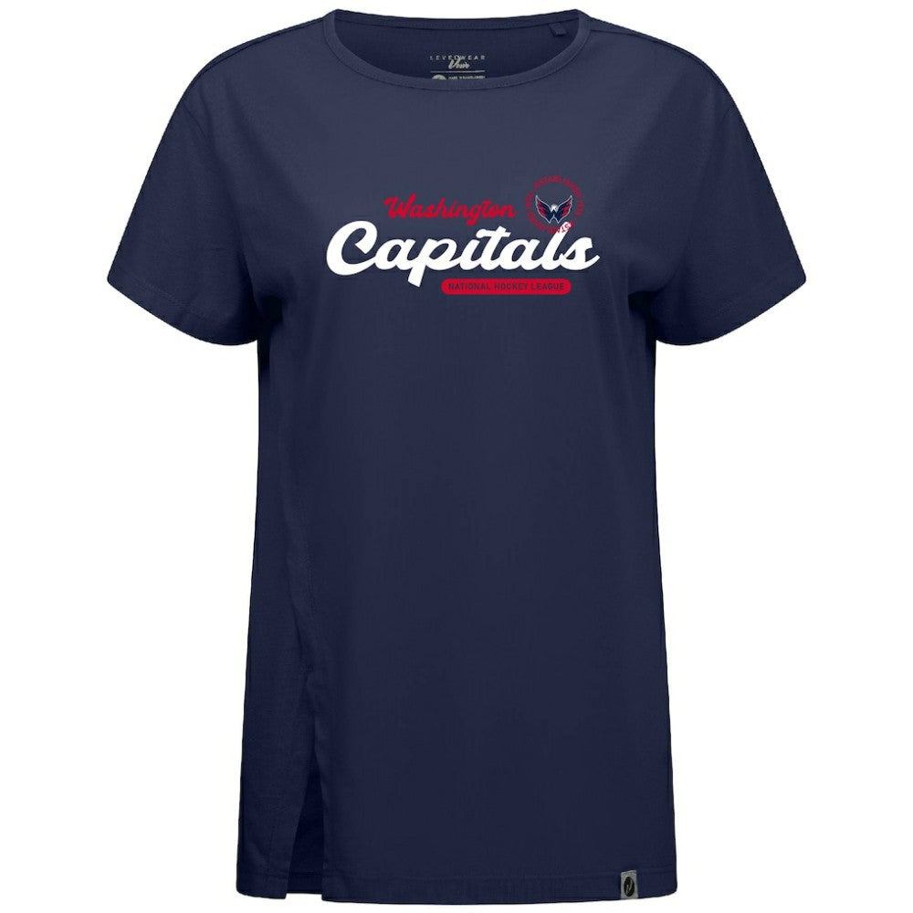 Washington Capitals Levelwear Women's Influx Monument T-Shirt - Navy | NHL Clearance