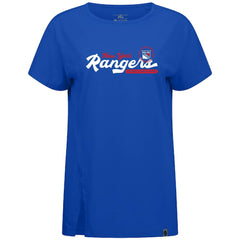 New York Rangers Levelwear Women's Influx Monument T-Shirt - Royal | NHL Clearance