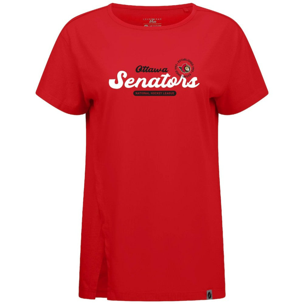Ottawa Senators Levelwear Women's Influx Monument T-Shirt - Red | NHL Lifestyle