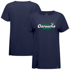 Vancouver Canucks Levelwear Women's Influx Monument T-Shirt - Navy | NHL on sale