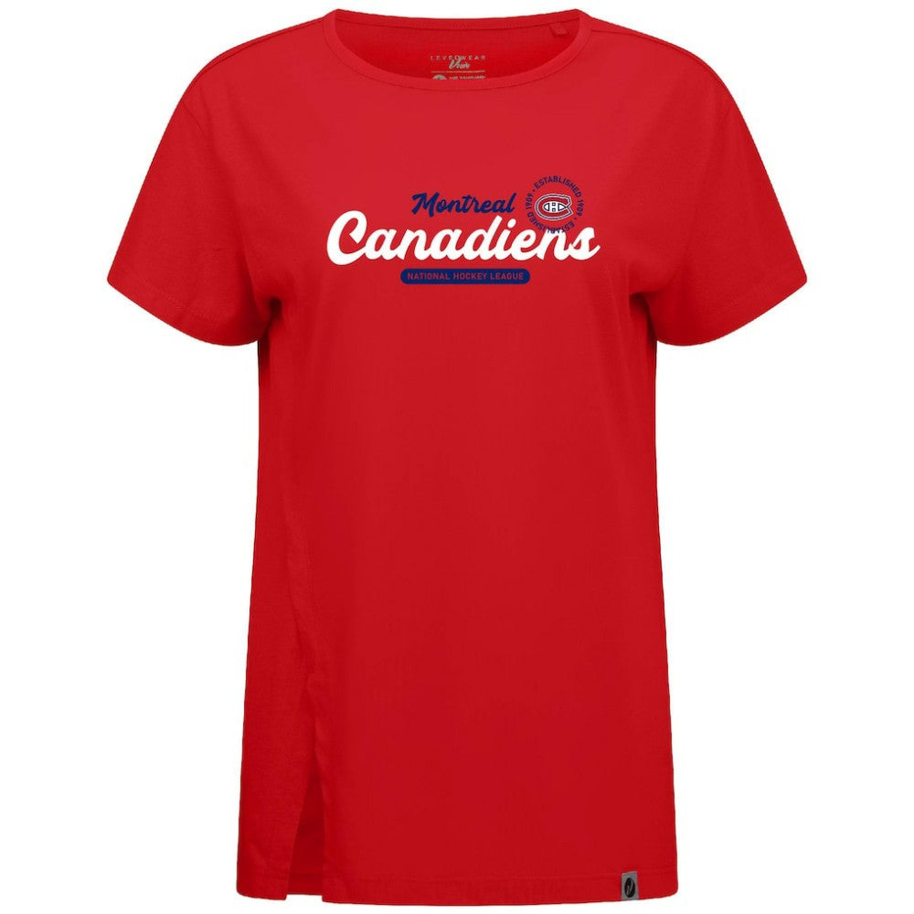 Montreal Canadiens Levelwear Women's Influx Monument T-Shirt - Red | NHL online