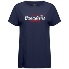 Montreal Canadiens Levelwear Women's Influx Monument T-Shirt - Navy | NHL Clearance