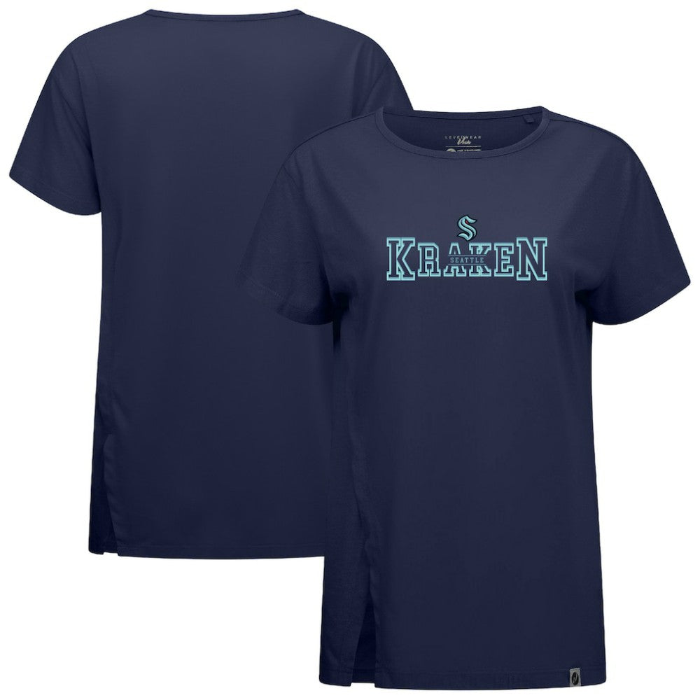 Seattle Kraken Levelwear Women's Influx Journey T-Shirt - Deep Sea Blue | NHL discount
