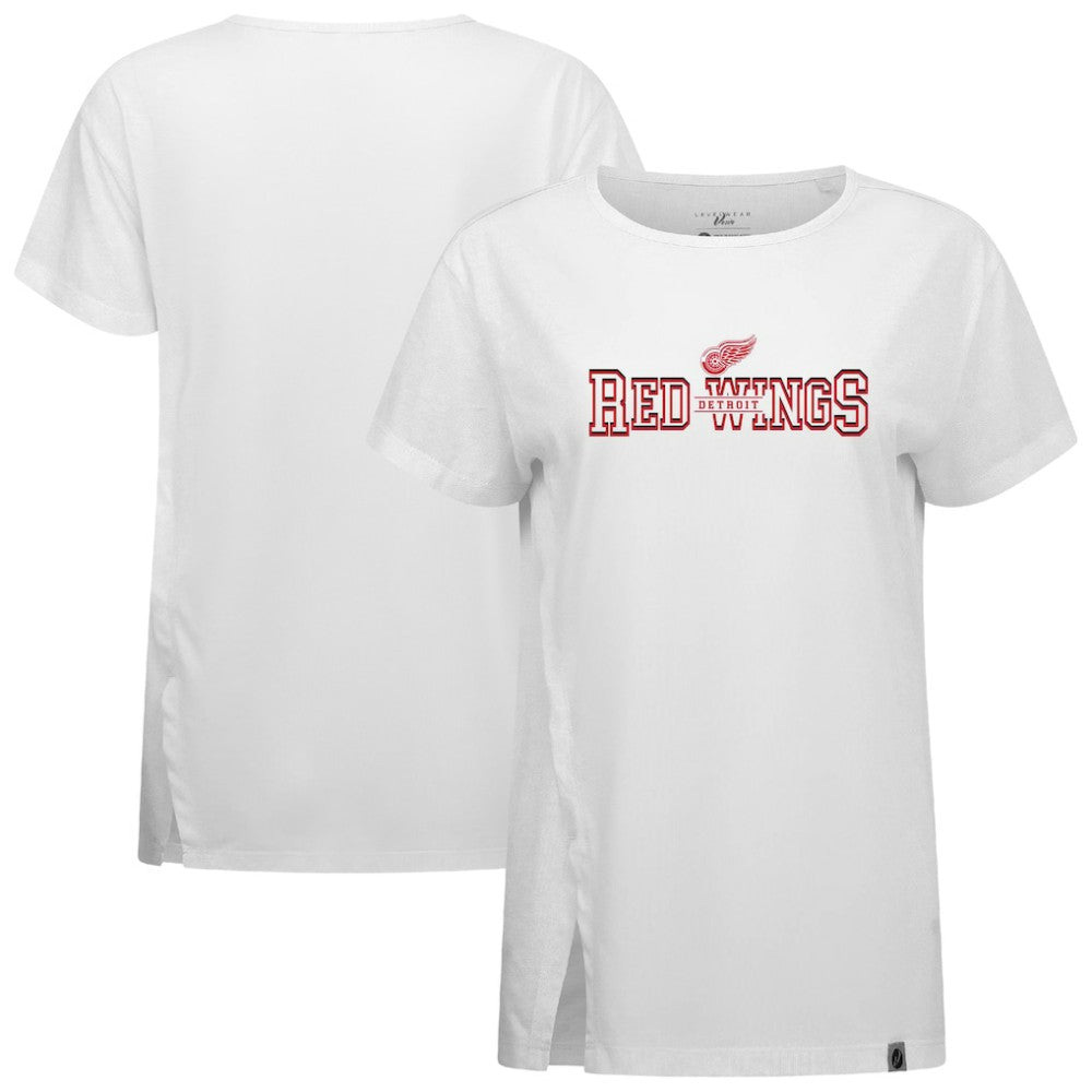 Detroit Red Wings Levelwear Women's Influx Journey T-Shirt - White | NHL Lifestyle