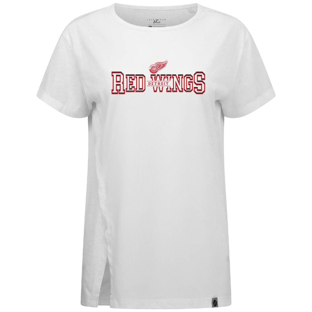 Detroit Red Wings Levelwear Women's Influx Journey T-Shirt - White | NHL Lifestyle