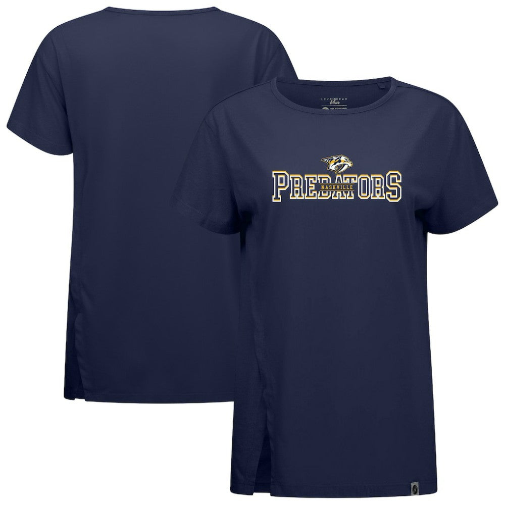 Nashville Predators Levelwear Women's Influx Journey T-Shirt - Navy | NHL Lifestyle