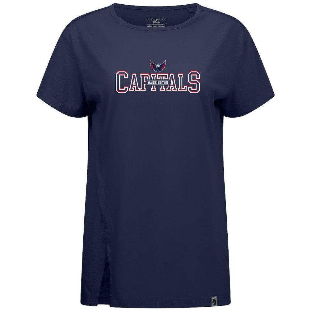 Washington Capitals Levelwear Women's Influx Journey T-Shirt - Navy | NHL Lifestyle