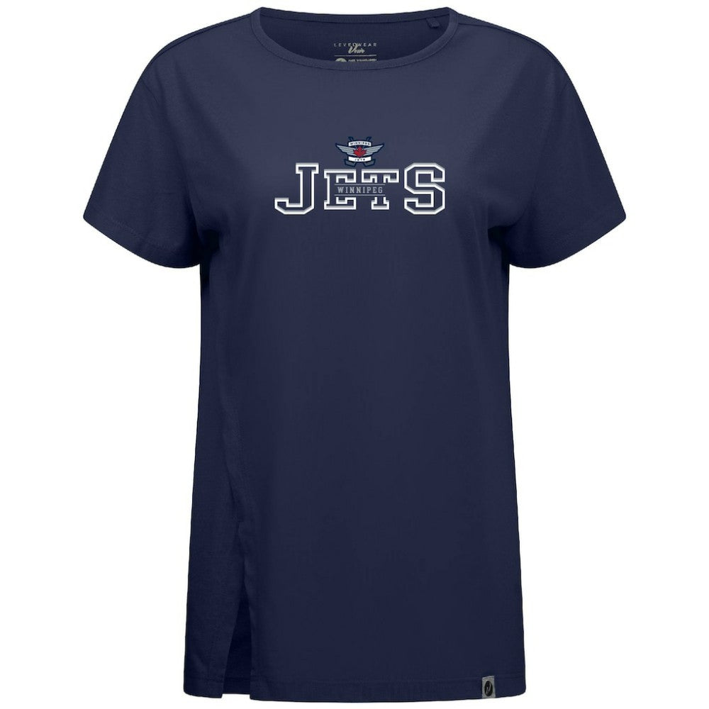 Winnipeg Jets Levelwear Women's Influx Journey T-Shirt - Navy | NHL on sale