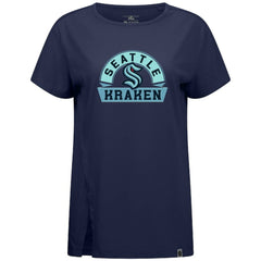 Seattle Kraken Levelwear Women's Influx Banner Arch T-Shirt - Deep Sea Blue | NHL discount