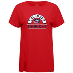 Columbus Blue Jackets Levelwear Women's Influx Banner Arch T-Shirt - Red | NHL near me